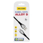 Kabel Data Charge Alloy D Type-C Fast Charging 1.5 Meter Wellcomm